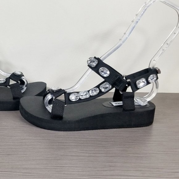 Steve Madden Raven Sandal, Black, Womens Size 7 M - Picture 6 of 12